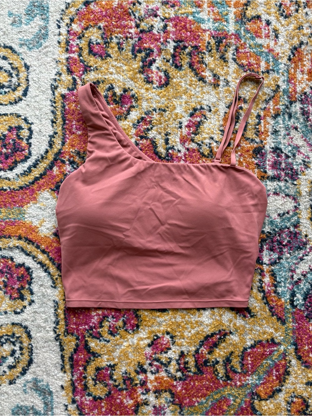 Aerie One-Shoulder Crop Top - Dusty Rose